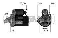 Messmer Starter 0.8 KW Passend FüR KIA Picanto 1.1 1.0 Hyundai I10 Getz 220348A