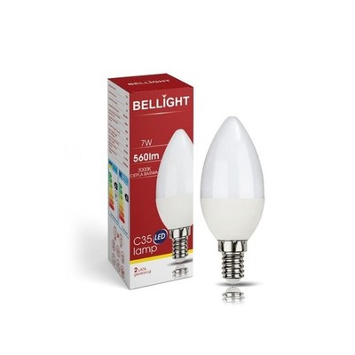 LED E14 C35 Kerzenform 7W = 60W 230V  Leuchtmittel 560lm 360° Warmweiß 3000K 