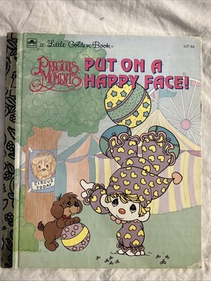 Vintage A Little Golden Book Precious Moments Put On A Happy Face! 1992  #1338 | eBay