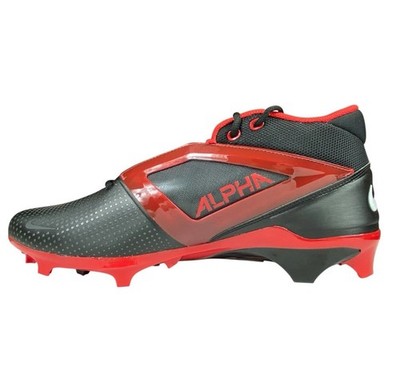 Nike Alpha Menace‎ 4 Pro Football Cleats Mens size 12 Black Red FZ7702 004 New Mens Size 12 Alpha Menace Pro 4 Football Cleats Black/Red  main image 4