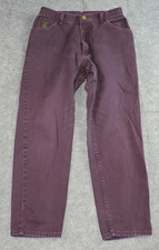 Vintage Wrangler for Women Made USA 14x29 Washout Purple Taper Leg Denim Jeans
