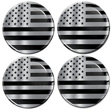 4 x 55mm 3D Domed Car Wheel Centre Cap Stickers for Hub Cap Rim Cover Decals
