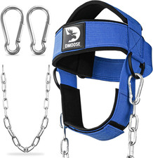 Neck Harness for Weight Lifting - Soft Padded Head Chin Strap with 30" Heavy D