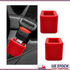 2-pack Red Silicone Safety Belt Buckle Holder Booster Non-slip Bucklecolor Red 2-pack Red Silicone Safety Belt Buckle Holder Booster Non-slip Bucklecolor Red