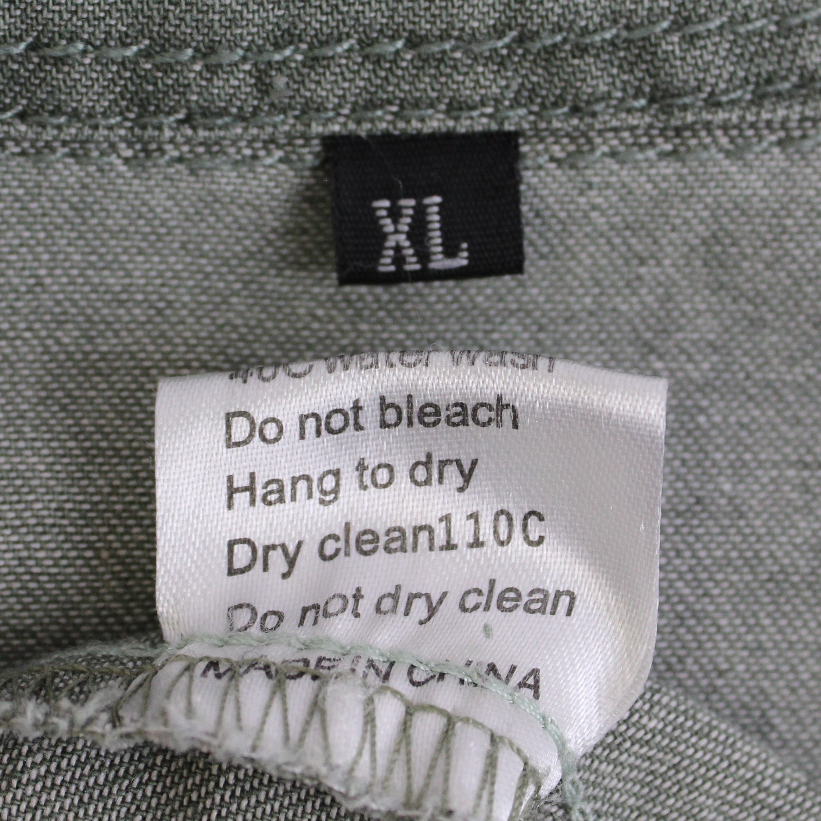 Unbranded Distressed Solid Green Button-Up Shirt … - image 4