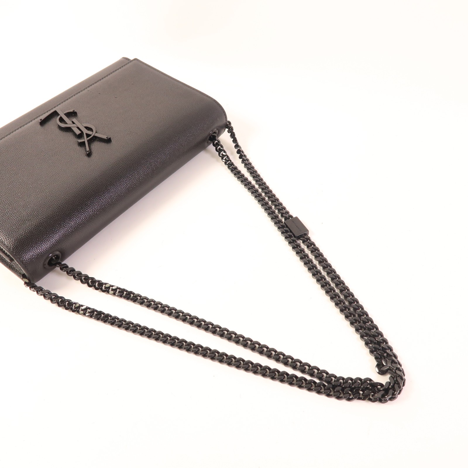 Borsa a tracolla SAINT LAURENT YSL Kate catena 364021 pelle di vitello nera