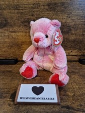 Ty Beanie Babies Romance Teddy Bear Plush Stuffed Animal Love Heart Soft Toy Tag