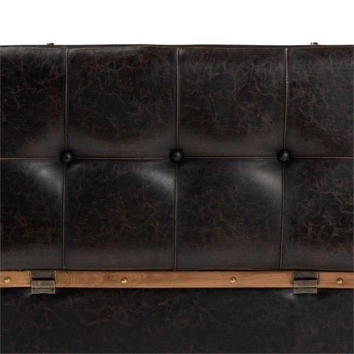 Baxton Studio Gendry Dark Brown and Oak Brown Finished Wood Storage Ottoman - Picture 10 of 13