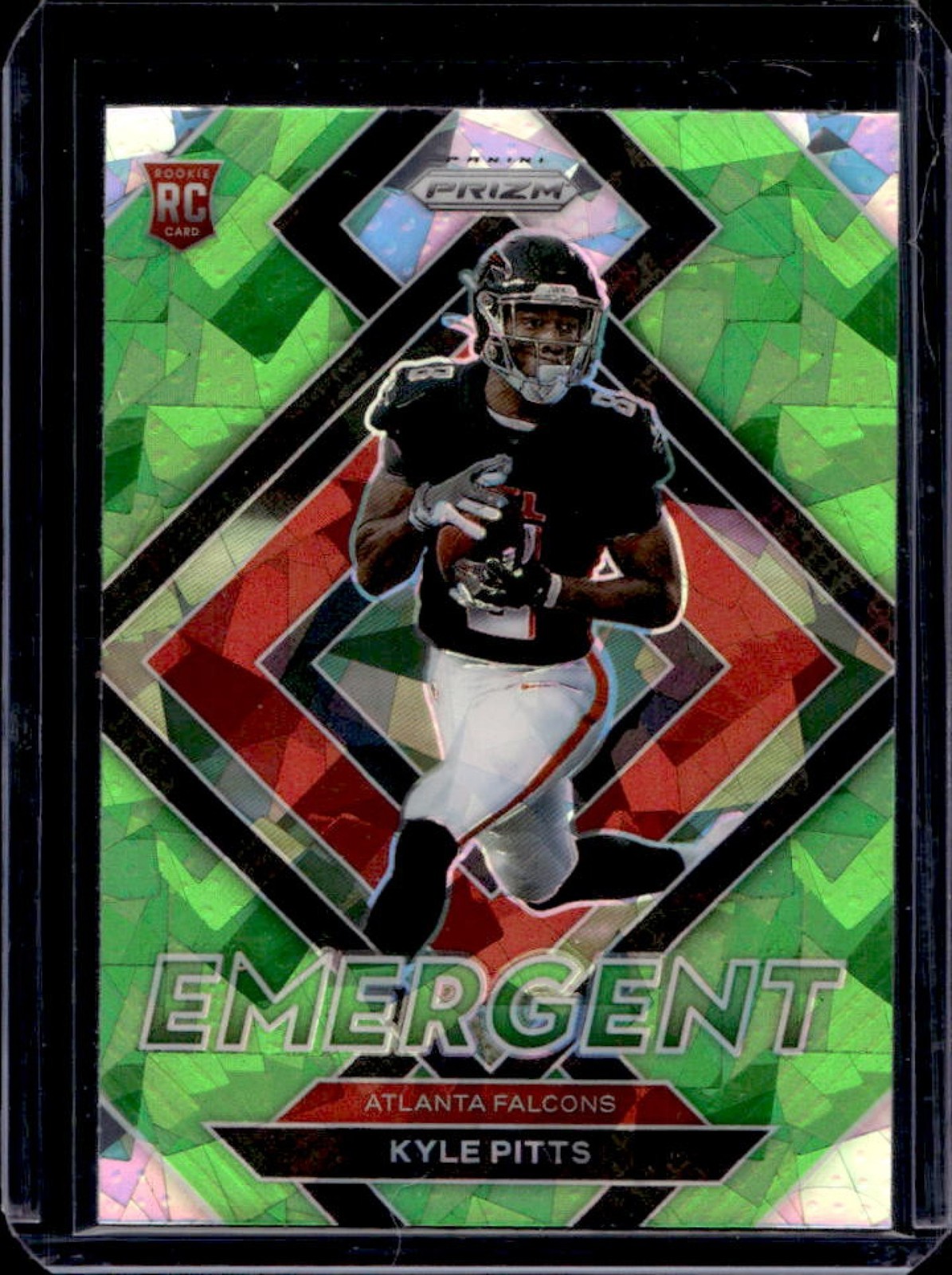 2021 Prizm Kyle Pitts Emergent RC Prizms Green Ice Rookie #E-11 Falcons