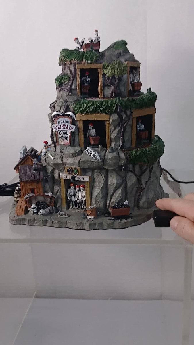 LEMAX SPOOKY TOWN BLACK MOUNTAIN COAL MINE HALLOWEEN RARE RETIRED