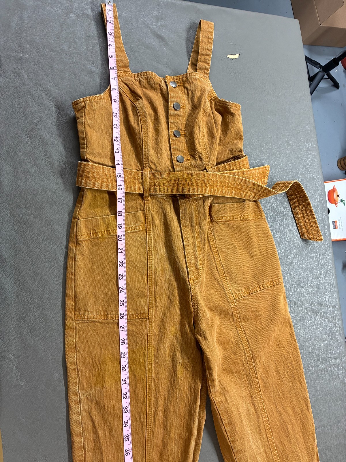 Universal Thread Mustard Utility Overalls Women’s… - image 7