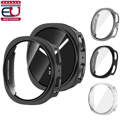 For Samsung Galaxy Watch 9 8 Hard PC Case with Tempered Glass Screen Protector
