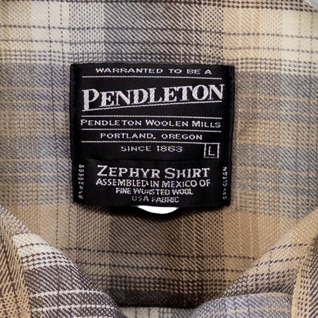 Pendleton Mens Large Zephyr Button Down Shirt Bro… - image 3