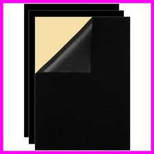 3-Pack Self-Adhesive Felt Sheets, Peel Stick, A4 Size 8.3" x 11.8", Black