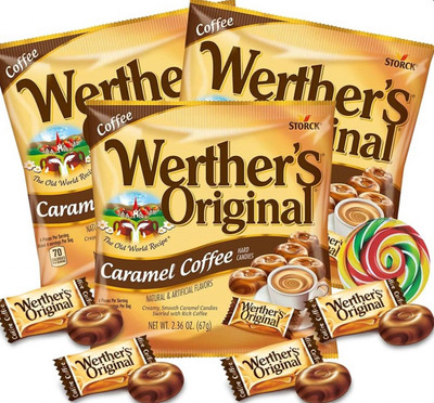 3x Bags 2.65 OZ Werthers Original Caramel Coffee Hard Candies