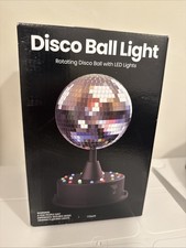 Rotating Disco Ball with LED Lights - Black - Night Light For Parties