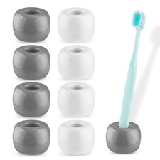 8 Pcs Ceramic Toothbrush Holder Mini Ceramics Countertop Toothbrush Holders S...