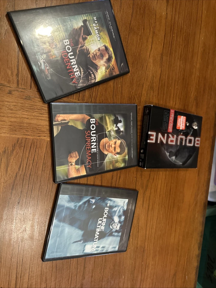 The Bourne Trilogy DVD Set Matt Damon Action 3 Movies Bonus Features Complete - Image 2 of 4