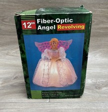 Vintage Fiber Optic Revolving Angel 12&rdquo; Christmas Tree Topper NEW IN BOX