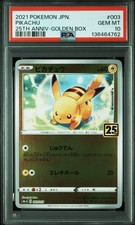 2021 POKEMON ASIA 25TH ANNIVERSARY PROMO GOLDEN BOX-JAPANESE 003 PIKACHU PSA 10