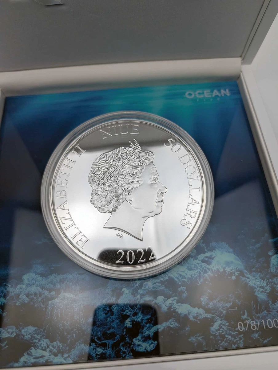 1 Kilo Silber Münze Ocean Five 2022 PP - Schildkröte - Auflage: 100!