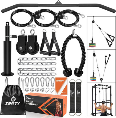 SERTT Seilzug Fitness Premium System Gym, Verbesserte Gewicht Kabelzug Trainings