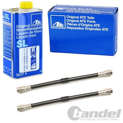 2xATE BREMSSCHLAUCH HINTERACHSE+1L ATE SL DOT 4 passend für VW TOURAN 1T1 1T2