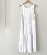 Joie White Cotton Gaze TearedMaxi Dress XL Boho PreppyVacation Sprint Break