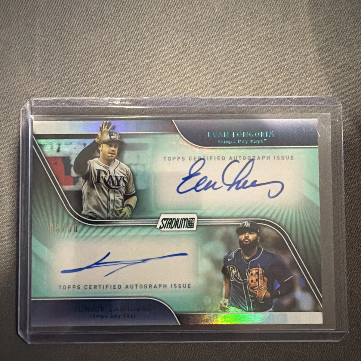 Evan Longoria Autographed Baseball Sports Trading Cards