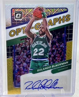 2021-22 PANINI DONRUSS OPTIC ROLANDO BLACKMAN BLACK GOLD OPTI-GRAPHS AUTO /8