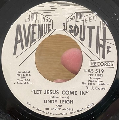 LINDY LEIGH Let Jesus Come In 45 POPCORN EX* RARE Xian Psych Country Funk Promo