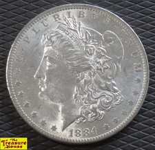 1884-O New Orleans Morgan Liberty Head ONE DOLLAR S$1 USD USA 90% Silver Coin EX