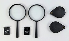 6pc Magnifying Glass Set Professional Jewelers Loupe  Handheld Magnifiers Kit
