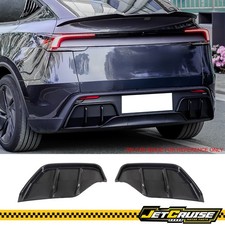 Fits 25-26 Tesla Model Y Juniper Rear Bumper Side Apron Diffuser Cap Carbon Look