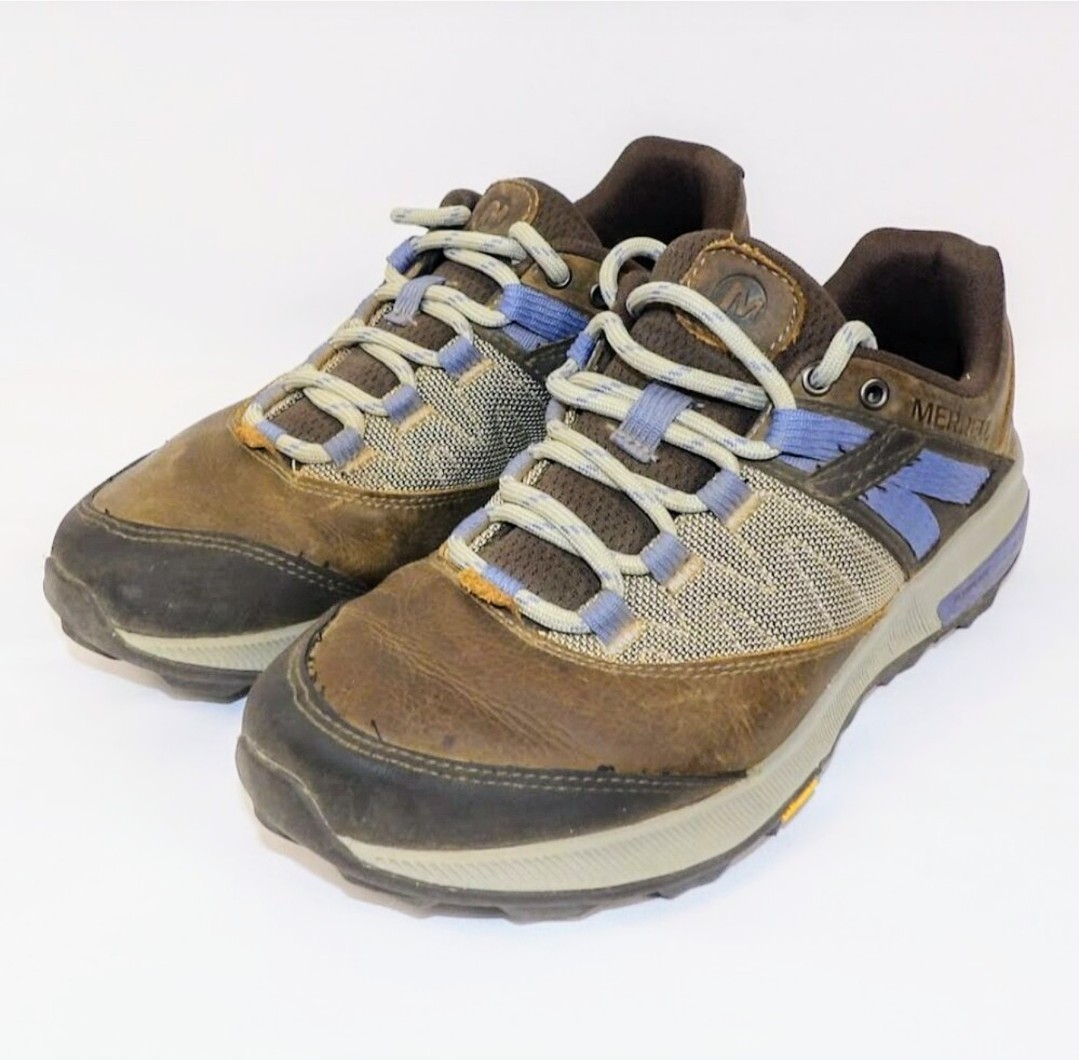 Scarpe da trekking Merrell donna taglia 7 marroni in pelle e rete Zion Cloudy
