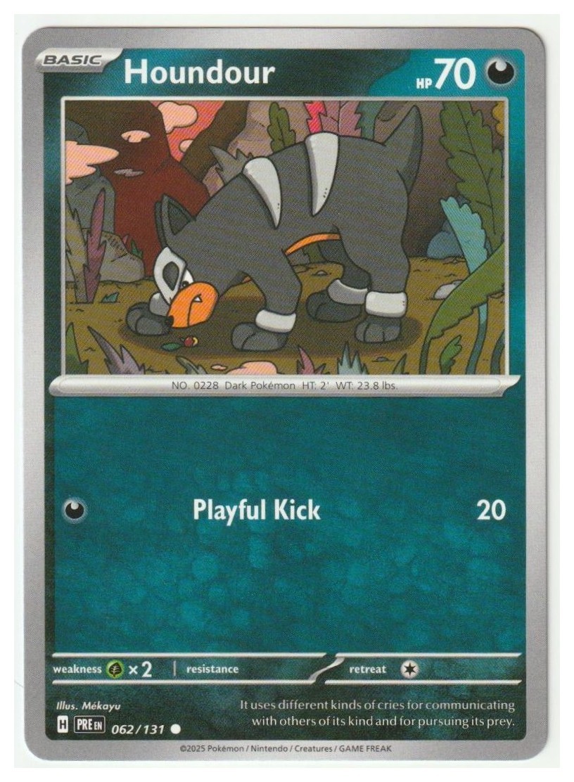 Houndour Prismatic Evolutions 062/131 Common Normal