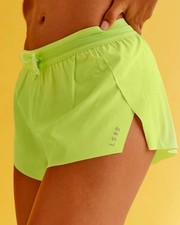 LSKD Accelerate 3  Mid Rise Running Shorts Women  s Size Small Hyper Green