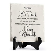Retirement Gifts for Women Men Retirement Party Decoration Best Ceramic White
