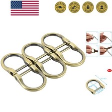 6 PCS 3/4inch D-Rings Horseshoe Shape U Shape D Rings Screw in Shackle Semici...