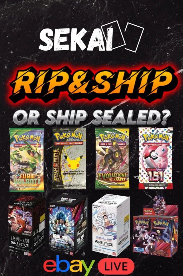 ⭐RIP & SHIP O SPEDITO SIGILLATO⭐ POKEMON - ONE PIECE - DRAGON BALL - YUGIOH