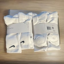 Nike Dri-Fit Everyday Plus Cotton Crew Socks Size Large 2 Packs Bundle 12pairs