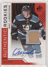 2018-19 SP Game Used Authentic Rookies Red Jersey Isac Lundestrom #124 Auto ev1