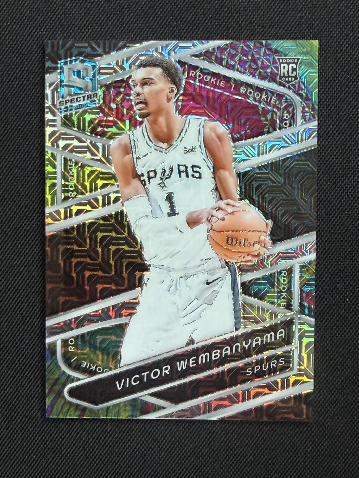 2023 PANINI SPECTRA #137 VICTOR WEMBANYAMA META #12 of /25 ROOKIE CARD