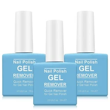 Nail Polish Remover for Gel Nails 3Pack, Soak-Off Gel Nail Polish in 2-5 Minutes