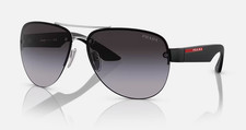 Prada Linea Rossa PS 55YS silver gradient grey 1BC09U Sunglasses