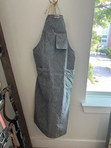 Vintage 40s Hercules Sear Hickory Stripe Shop Apron Union Made Workwear