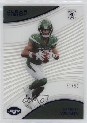 2022 Panini Chronicles Clear Vision Rookies Blue 61/99 Garrett Wilson RC 1c3k