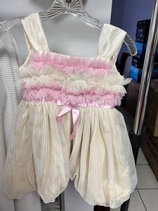 American Girl Bitty Baby Happy Birthday Outfit White Eyelet Dress Size 6 Spring