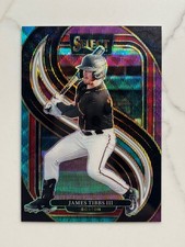 2025 Panini Select Premier Level Tri-Color Prizm #171 James Tibbs III Red Sox