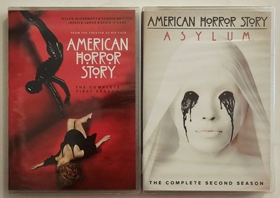 LOT OF 2 DVD SETS AMERICAN HORROR STORY THE COMPLETE FIRST & SECOND SEASONS